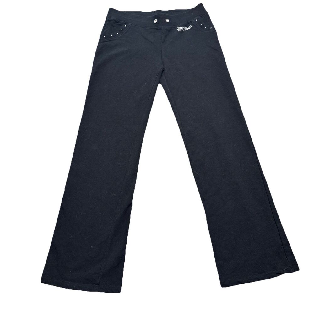 Vintage BCBG Max Azria Wide Leg Sweatpants Womens Medium Y2K Lounge EUC